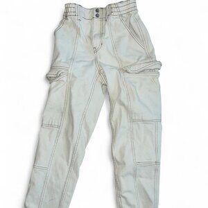 Pac Sun Women's Teen Khaki Cargo Pants with Pockets